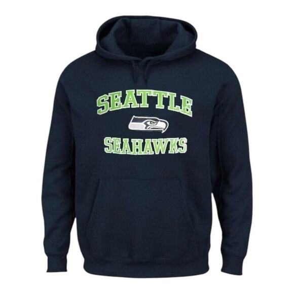 Seattle Seahawks NFL Pro line Graphic Men's Tall Pullover Hoodie Blue Green XLT - Picture 1 of 7